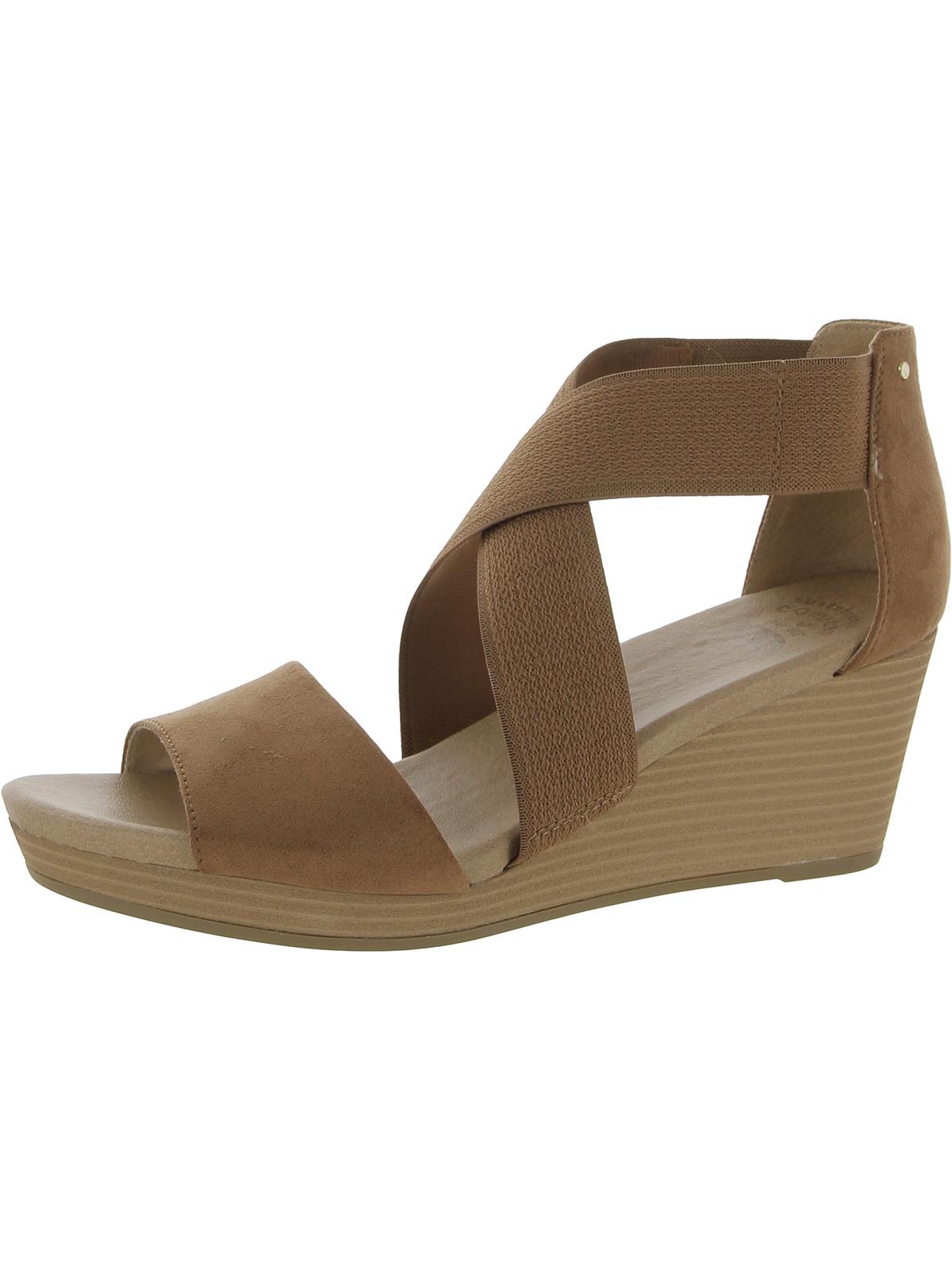 Dr. Scholl's Shoes Womens Barton Band Ankle Comfort Wedge Sandals